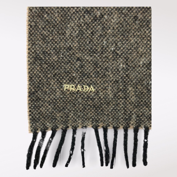 NWOT Prada 100% Cashmere Fringe Mens Luxury Dress Scarf